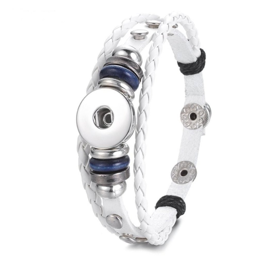 White Snap Bracelet for Snap Jewelry